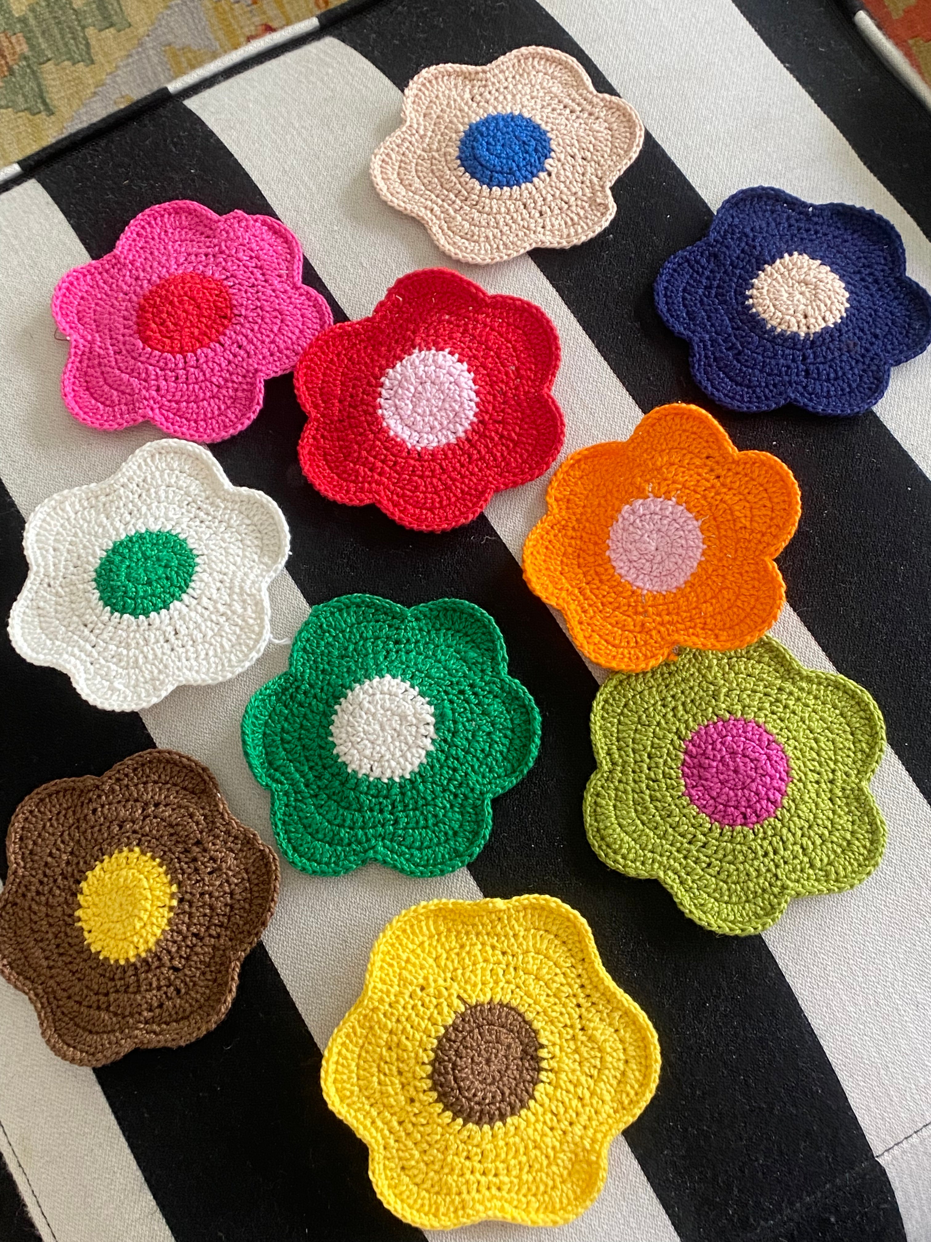 Crochet Flower Pin